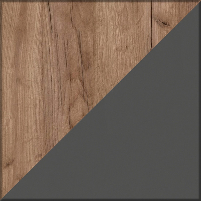 Прихожая 2-3421дкт/граф Домино-мини, дуб крафт табачный/графит