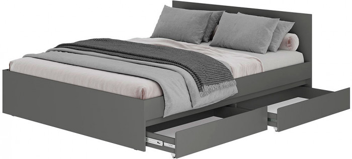 Симпл КР-12 кровать 1,4 м графит