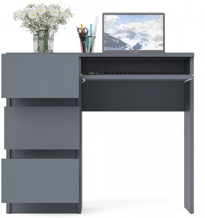 Мори компьютерный стол МС-6 левый, графит