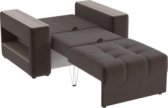 Кресло-кровать "Доро", Коричневый/МДФ сандал белый