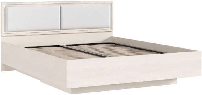 Престиж 2 Кровать парящая с ортопедом дерево 160 с подсветкой, сандал светлый