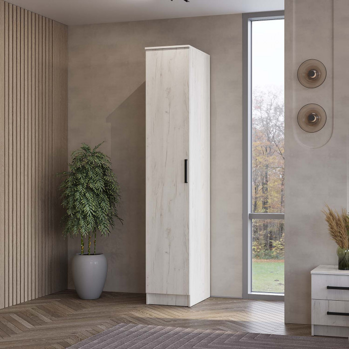 "Фиеста" пенал (400х2216х610) дуб крафт белый