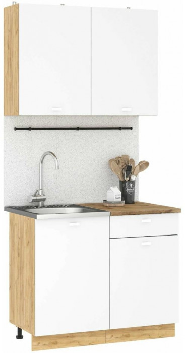 кухня Дана 1,0 дуб крафт золотой/белый