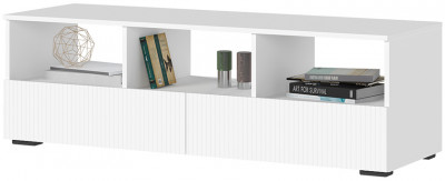 Хелен ТБ 02 Тумба ТВ (1,402х0,442х0,460) белый супермат/белый