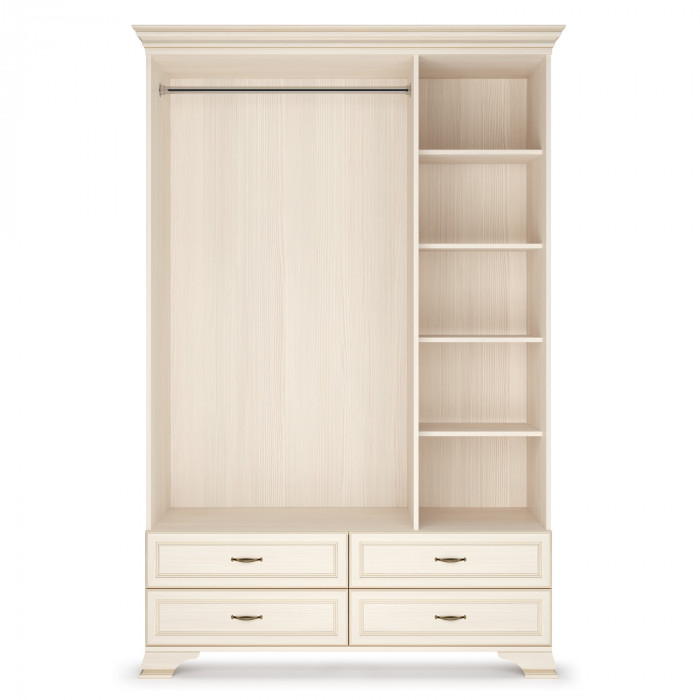 Шкаф распашной трехдверный с зеркалом Сиена