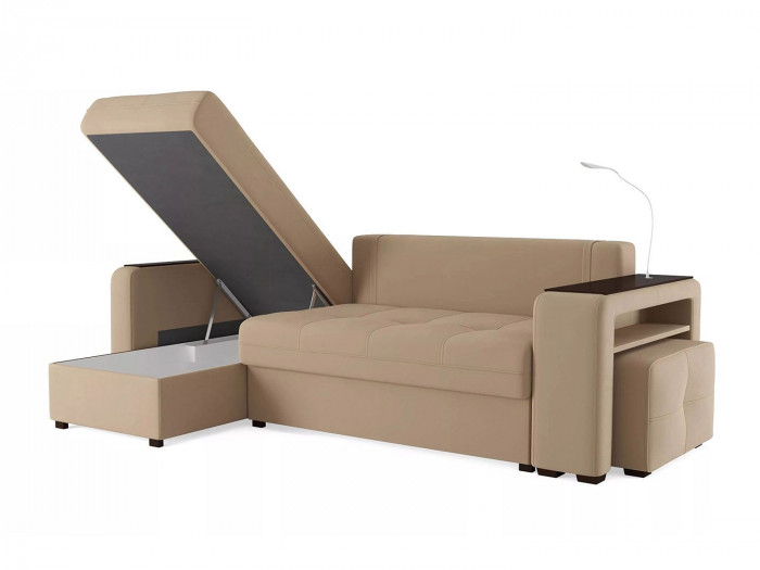 Диван угловой Smart 4 Б3-1Пф-2Т-Б4 Велюр Velutto 05