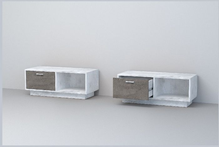 Эго Тумба Т-4 ПД (Глянец Белый/Дуб Крафт Золотой)