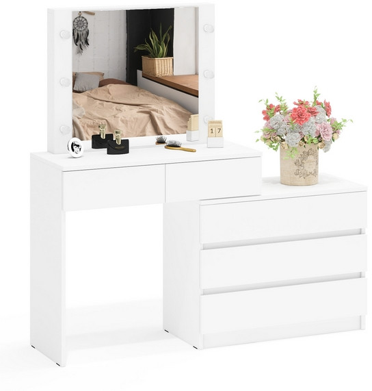 Стол косметический с подсветкой 110, белый