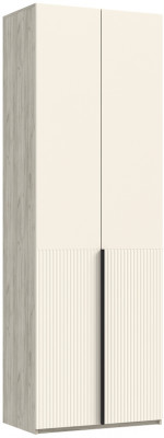 Шкаф 2-х створчатый Марвэл, Крафт серый/Кашемир