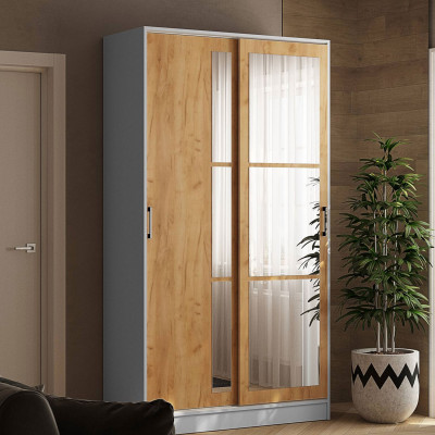 Шкаф-купе Стиль-2 1200 белый/дуб крафт золотой