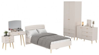 Афина Спальня 05-1200, цвет кашемир серый, сп.м. 1200х2000 мм., б/м, основание есть - фанера