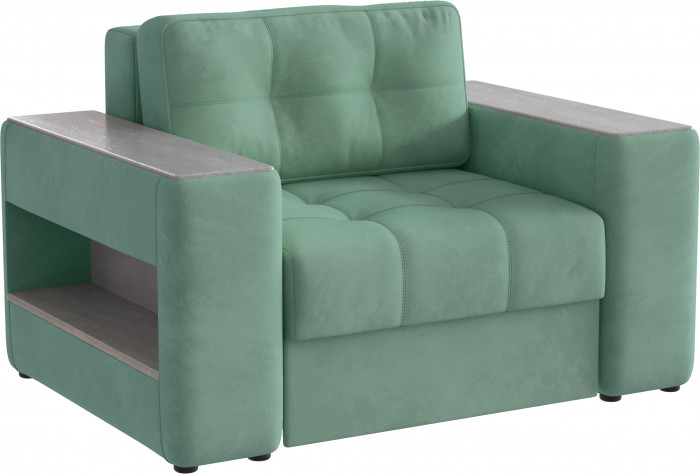 Кресло-кровать "Доро", Мятный/МДФ холст белый