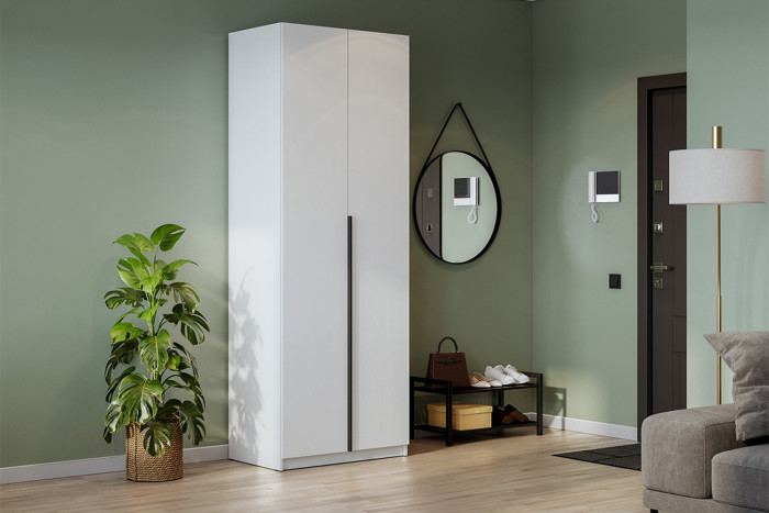 Шкаф распашной Берген ПРО ШК-800, Белое дерево