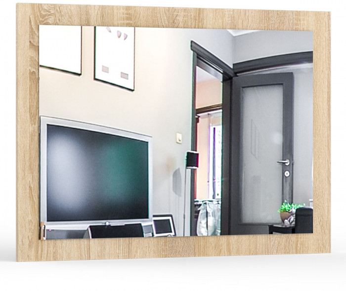 Камелия спальня № 3 Кровать 1600 + Две тумбы + Стол косметич. + Зеркало + Комод + Шкаф 4-х, дуб сонома