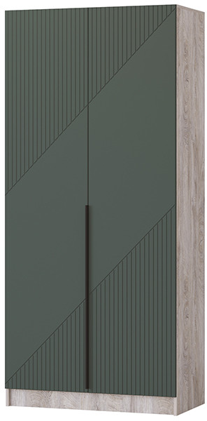 Шкаф Авис 1,0, Дуб эндгрейн/Грин