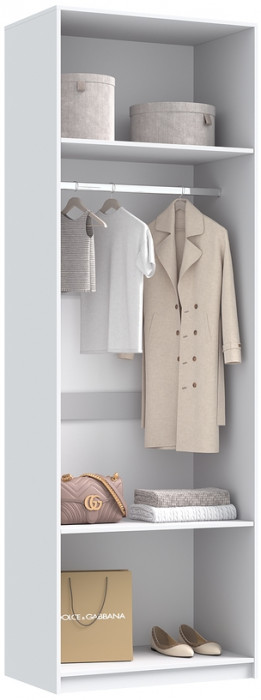 Шкаф 2-х створчатый Марвэл, Белый/Браш вайт