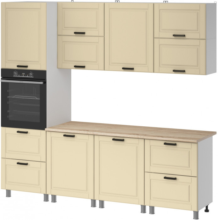 МК Аленушка 2,4м Астра Крем,скоба черный,сонома