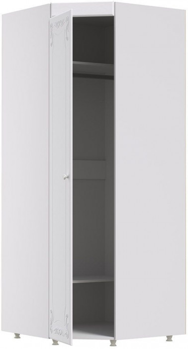 Шкаф угловой (гл.560) Италия ИТ-67 белое дерево