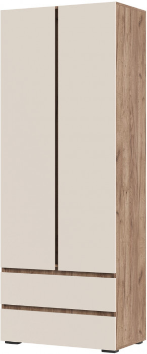 Хелен ШК 01 Шкаф 2х створчатый(0,800х2,100х0,460) кашемир/дуб крафт табачный