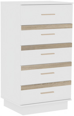 Комод высокий 3 Анона, белый