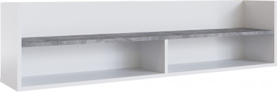 Малави Полка навесная МПН-3 ателье светлое/белый глянец
