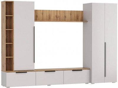 Шкаф многоцелевого назначения 63.02 Аккорд Дуб золотой / Кашемир