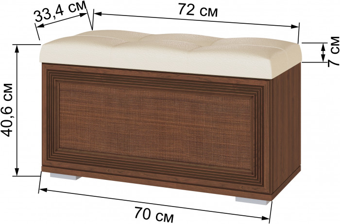 Модульная спальня Ливорно, набор 2, Орех донской