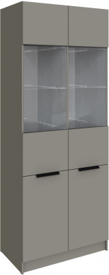 Шкаф Мадрид (0,9) с 2 витринами, Мокко