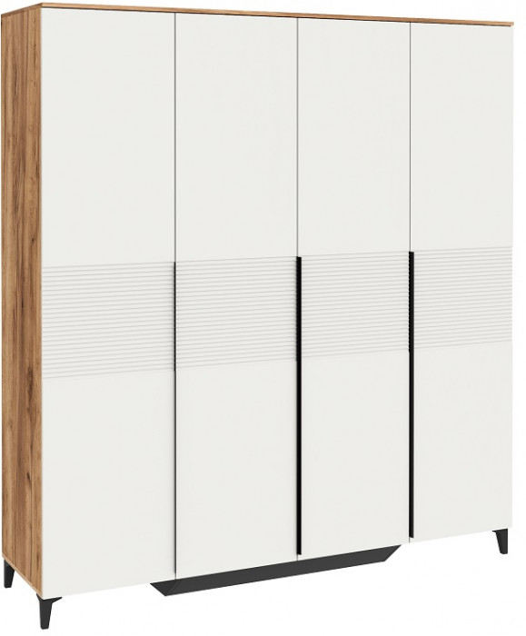 Шкаф для платья и белья 4-х дверный Белла