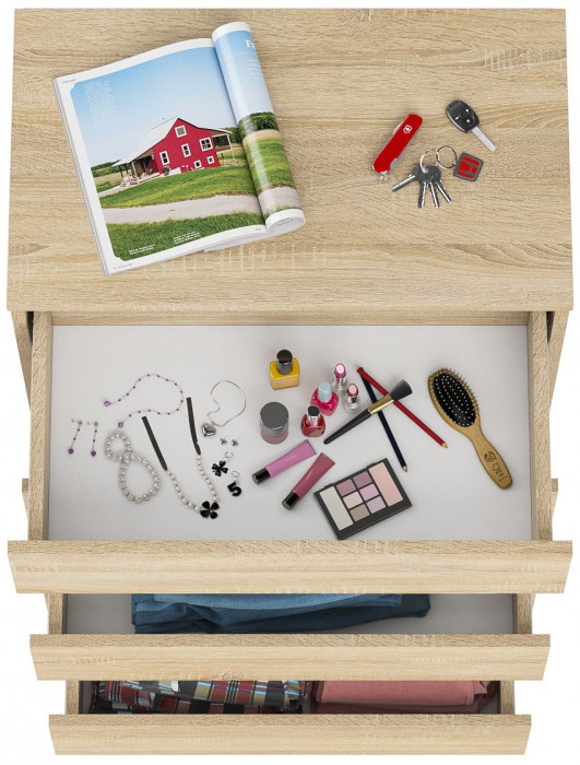 Мори Комод МК700.5, цвет дуб сонома, ШхГхВ 70,4х41х114 см.