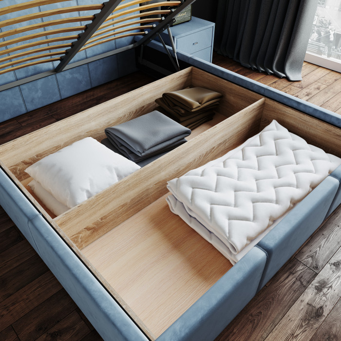 Рио Кровать интерьерная 120 бирюза квадрат, ПМ