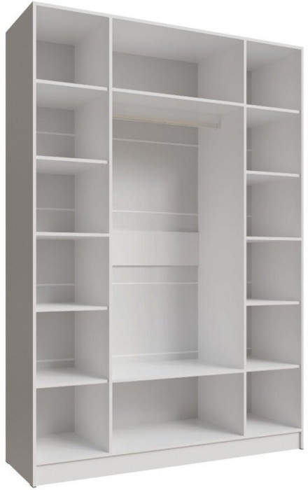 Шкаф Мадрид 1600 с зеркалом белый