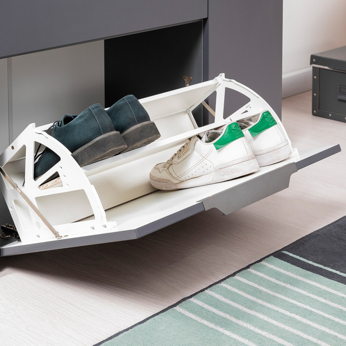 Октава Прихожая 23, серый графит/дуб крафт золотой/фасады МДФ серый графит