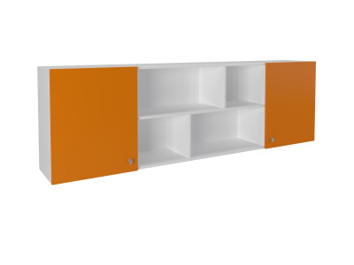 Полка надкроватная Белый/Оранжевый