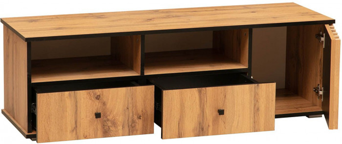 Модульная гостиная Либерти 2 (опора h20) Дуб вотан/Черный