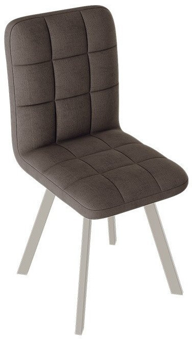 Франк ДП 2-17 Стул (паук) (Белый матовый/Кожзам Серый)