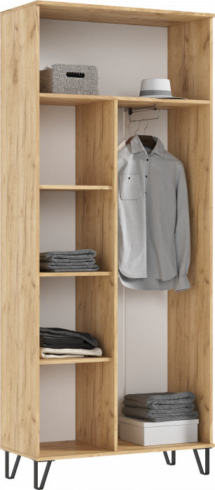 Флэш Прихожая, вариант №1, Браш графит/Дуб крафт