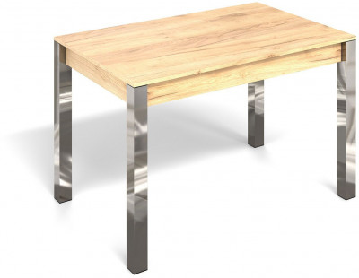 Стол не раздвижной Милан-1 Дуб Крафт золотой / Хром