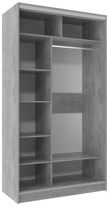 Шкаф-купе двухдверный с зеркалом 1200 Домашний Atelier светлый