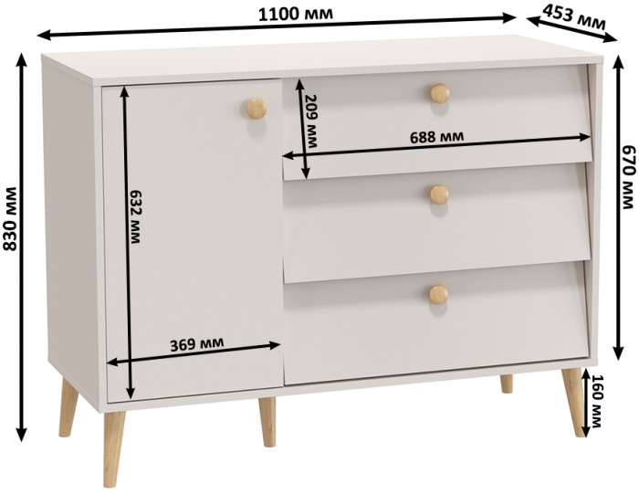 Афина Спальня Кровать 1600 + Комод + Тумба, цвет кашемир серый, ШхГхВ 164,6х210,2х95,6 + 110х45,3х83 + 45х37х45 см., 1600х2000 мм., б/м, осн. есть