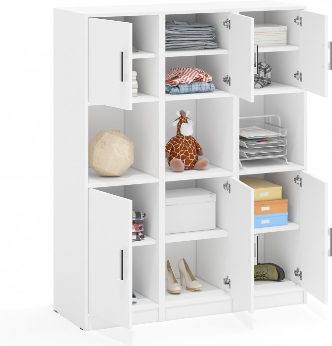 Три Пенала С-МД-СК9П к компьютерному столу С-МД-СК9, белый шагрень