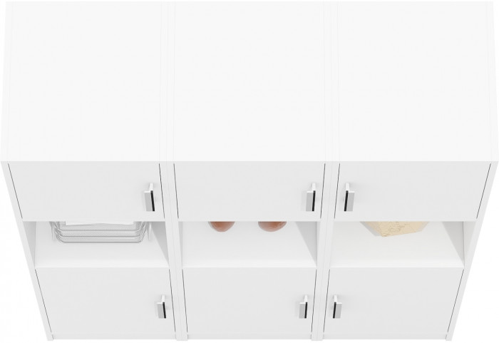 Три Пенала С-МД-СК9П к компьютерному столу С-МД-СК9, белый шагрень